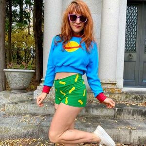 Chuckie Finster Rugrats Costume Top and Shorts Halloween Outfit